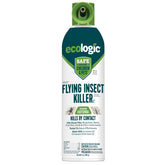 ecologic flying insect killer aerosol can in action kills houseflies on contact