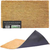 Ecomills Coco Coir Doormat at entryway showing natural scraping power for cleaner thresholds