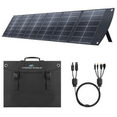 Ecosonique 200W folding panel exterior view showing travel-ready portability