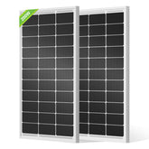 ECO-WORTHY 2x100W panels front view for off-grid charging readiness