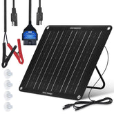 Eco-Worthy OBDII 10W solar charger panel for car battery maintenance.
