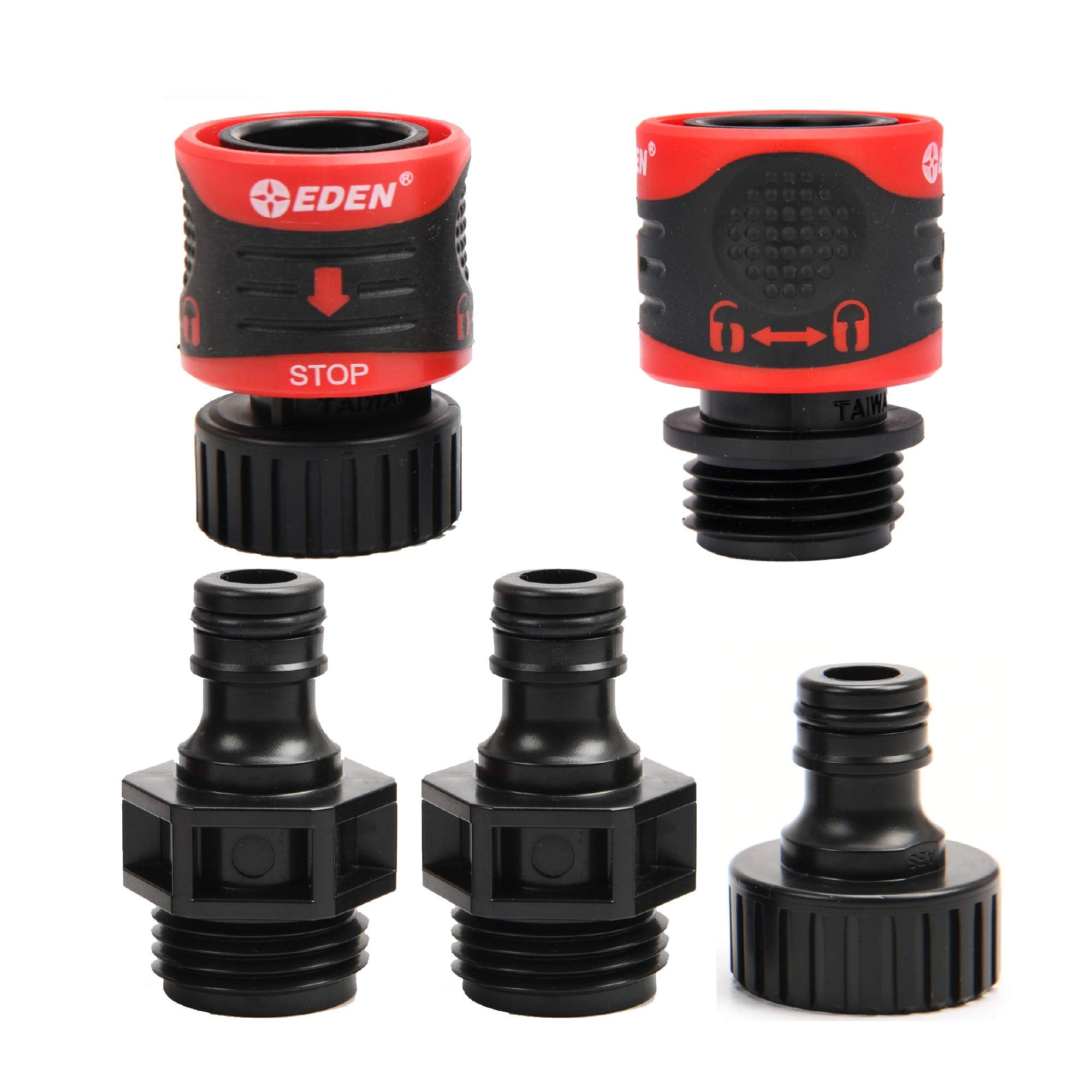 Eden 95210 quick-connect set for easy hose tool swaps and secure connections.