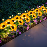 EDOF sunflowers with firefly lights kit for bright outdoor ambiance.