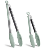 EEKEDO tongs 9-inch sage green for precise flipping during cooking