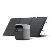 EF EcoFlow Delta 3 portable power station ready for camping power on a shelf