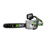 EGO Power+ chain saw with 16-inch bar for efficient cuts