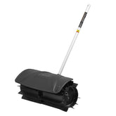 EGO Power+ Rubber Broom Attachment showing a 21-inch sweep for quick debris removal.