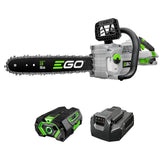 EGO Power+ CS1613 16-inch bar and chain shown for precise, clean cuts.