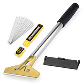Ehdis flat top grill scraper with razor blade cleans stove surfaces safely and efficiently.