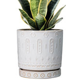 Eightpot ceramic plant pot 6-inch with clean white finish enhances home decor.