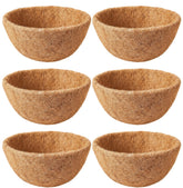 EINYEXW six-pack coco liner in a hanging basket offers durable, natural moisture balance.