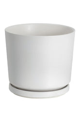 Ekirlin 7 inch plant pot with drain hole and saucer for tidy indoor watering