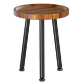 Ekisemio plant stand with walnut finish provides sturdy support for potted plants