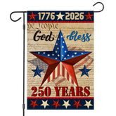 EKOREST 250th anniversary garden flag, double-sided with patriotic star for outdoor display.
