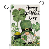 EKOREST Happy St Patrick's Day garden flag in vibrant colors for outdoor welcome.