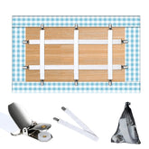 Eksinzenith table cloth clips with hidden straps for instant setup during meals