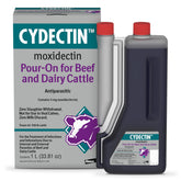 Elanco Cydectin Pour-On 1L bottle ready for cattle treatment.