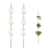 ELANE 2PCS 3-Tier macrame hangers with stand showcased for stylish space-saving decor