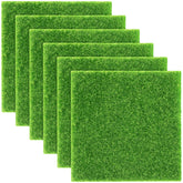 Elcoho fairy garden grass 6x6 inch piece for miniature scenes, durable and easy to clean.