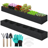Elefama 2-pack six-compartment raised bed for organized balcony planting and easy root separation.