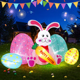 Elegear Easter Bunny inflatable stands tall for a bright lawn display.
