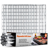 Elegest grill liner packaging shot shows 10-pack convenient for outdoor grilling