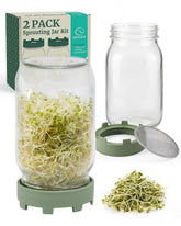Elementi sprouting jar kit with wide mouth for easy growing of broccoli sprouts