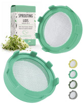 Elementi sprouting lid on a wide-mouth jar for easy at-home microgreens