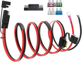 ELFCULB SAE battery connector with 10 AWG lead and 10 ft cable for versatile power connections.