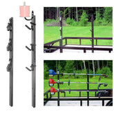 ELITEWILL 3-place trimmer rack on an open trailer holds three trimmers securely.