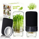 Elitrivox Updated Sprouting Kit with two wide-mouth jars for year-round home sprouting.