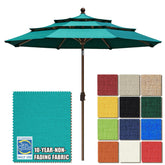 EliteShade 9ft market teal umbrella full view for outdoor shade