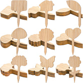 Elsjoy bamboo heart label for easy plant identification in pots