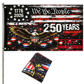emciba 250-year american flag front view, double-sided design for visible patriotism on both sides during celebrations.