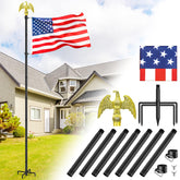 Enayplon 10 ft flag pole with eagle head for bold outdoor display.