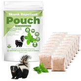 Enbabbor 16 pack peppermint skunk repellent pouches, ready-to-use for outdoor deterrence.