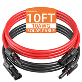 Energeaster 10AWG solar extension red cable for outdoor power connections.
