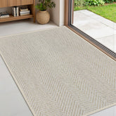ENHASIV ultra-thin door mat 24x36 in khaki folds flat under doors for seamless entry