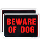 Enjoyist Beware of Dog sign 10x7 front view for outdoor visibility.