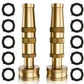 ENNSOO brass hose nozzle showing durable construction for outdoor use.