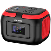 ENOFLO portable power station with compact design and hidden handle for easy transport.