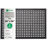 Envelor anti-fatigue mat 2-pack at entryway with drainage helps keep floors dry.