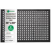 Envelor anti-fatigue mat 36x60 inch for entryways with drainage.