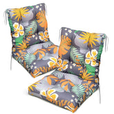eoieov outdoor floral wicker chair cushions set 2 in garden setting for patio seating