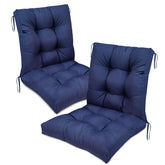 Eoieov navy blue outdoor wicker chair cushion with anti-slip ties for secure seating.