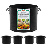 EOKOICA 5-pack 10-gallon grow bags fabric closeup shows durable breathable material for healthier roots