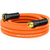 EOOIO garden hose 15ft coiled for easy transport and storage.