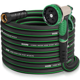 EOOIO heavy-duty hose 50ft for long reach watering and smooth handling.