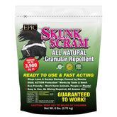 EPIC REPELLENTS Skunk Scram granular bag protects lawns and gardens from skunk damage.