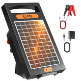 Epoify 24H solar fence charger front view, portable energizer for remote farms.